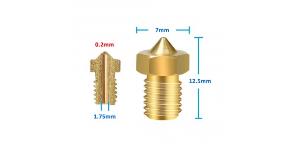0.2mm x 1.75mm M6 Nozzle