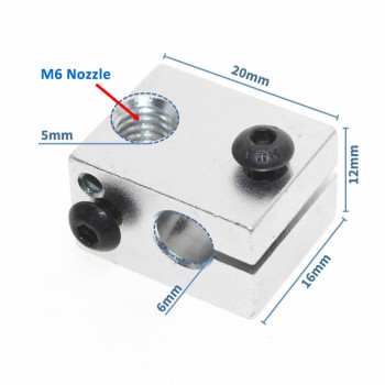 Aluminum Heater Block V6