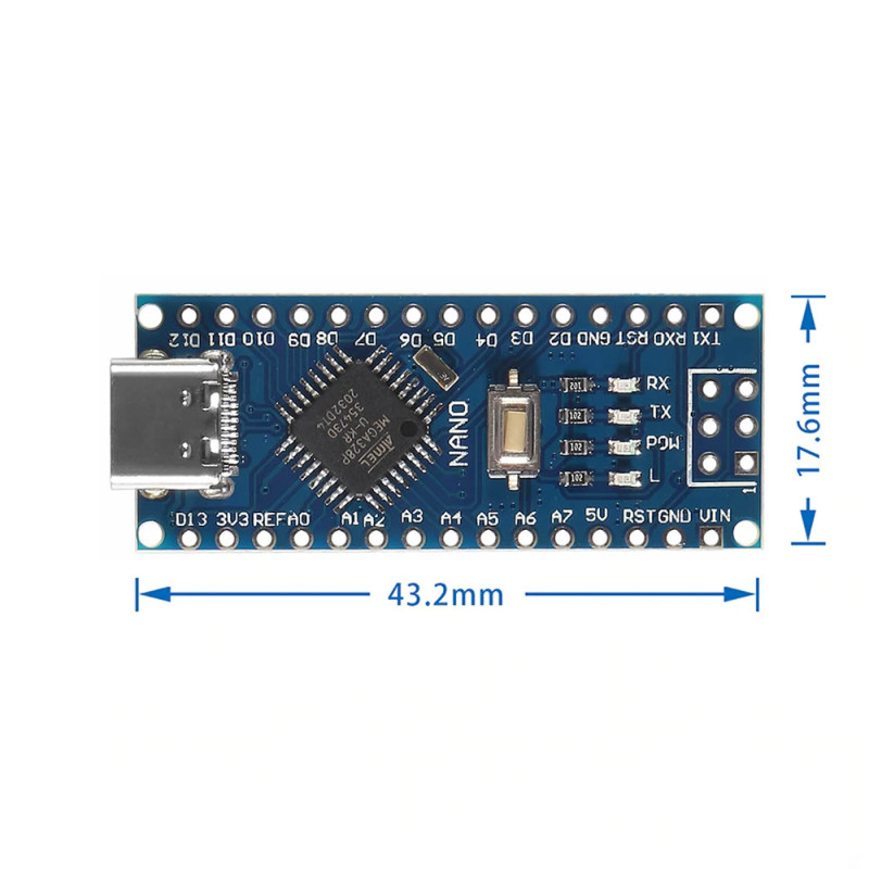 Arduino Nano 3.0 Type C Solderless