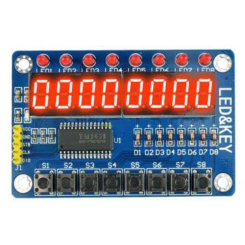 TM1638 8 Digit 7 Segment Display Led Button Board
