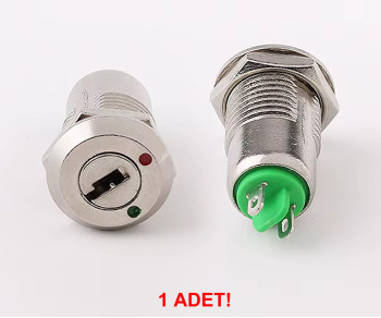 12mm Metal Button with 2 Keys