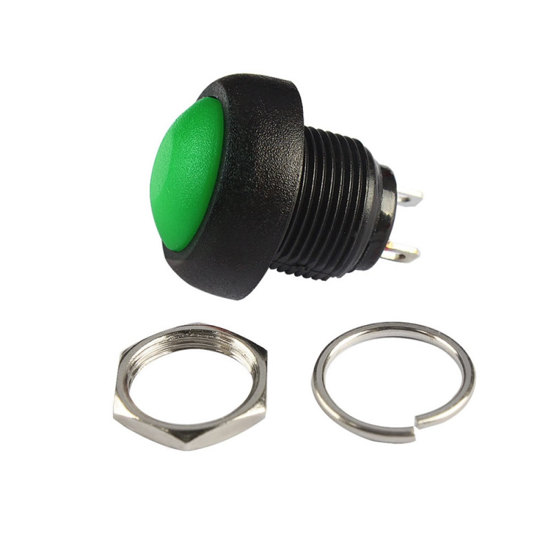 12mm PBS-33B Push Button Green