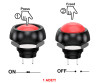 12mm PBS-33B Push Buton Kırmızı