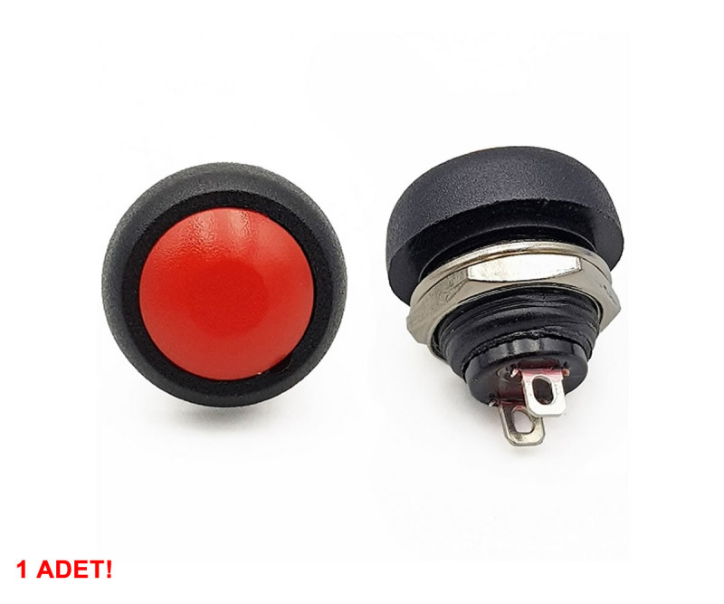 12mm PBS-33B Push Buton Kırmızı