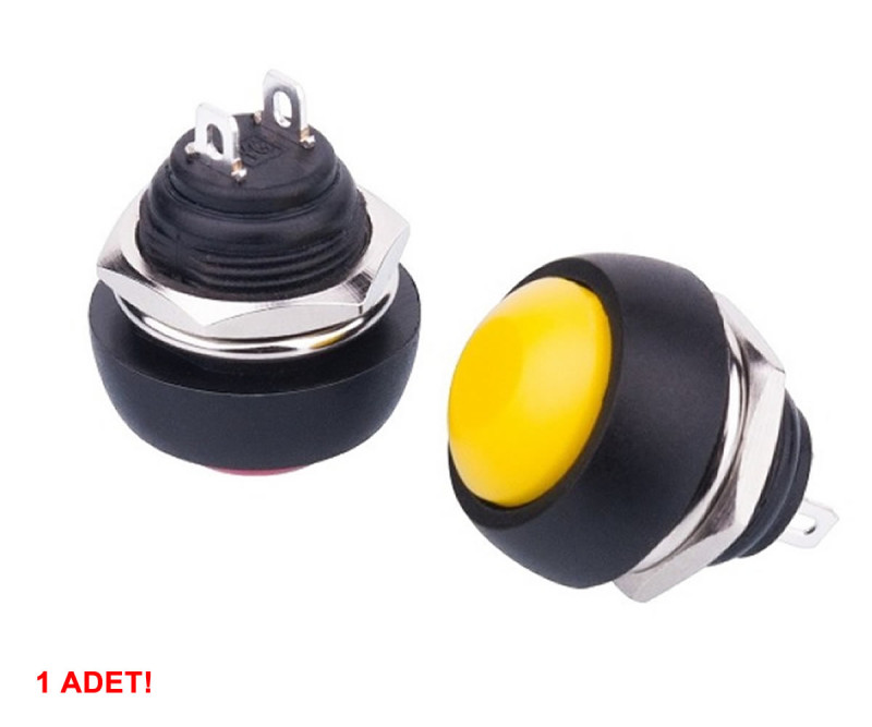 12mm PBS-33B Push Button Yellow