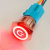 16mm Led Wired Latch Type Metal Button