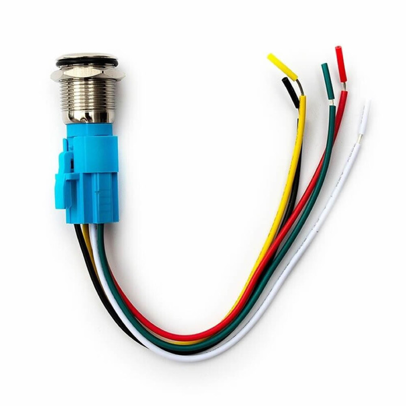 16mm Led Wired Latch Type Metal Button
