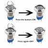 16mm Led Wired Latch Type Metal Button