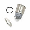 16mm Metal Button Latch Red Power Symbol Led