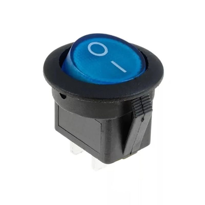 16mm Yuvarlak 2 Pin Anahtar Mavi