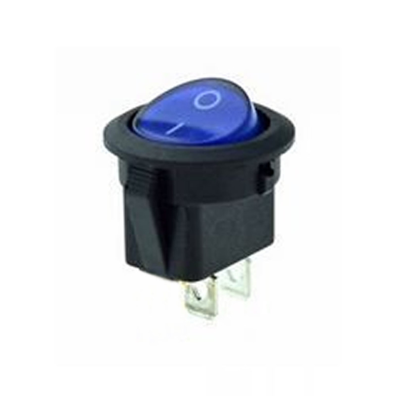 16mm Yuvarlak 2 Pin Anahtar Mavi
