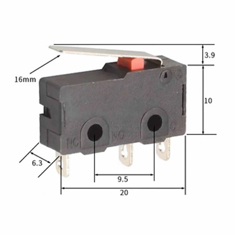 Micro Switch 5A KW11-3Z-B 16mm Lever