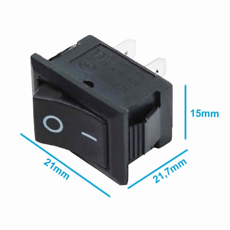 2 Pin Black Switch Kcd1