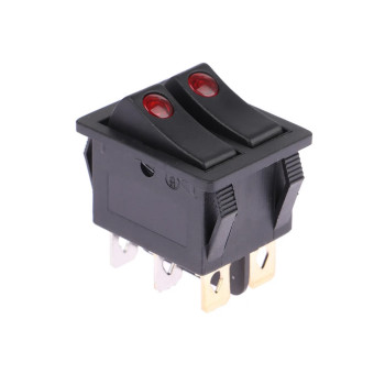 KCD3-2 6 Pin 16A 250V Dual Switch with LED