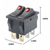 KCD3-2 6 Pin 16A 250V Dual Switch with LED