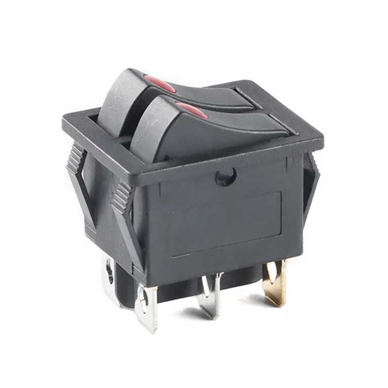 KCD3-2 6 Pin 16A 250V Dual Switch with LED