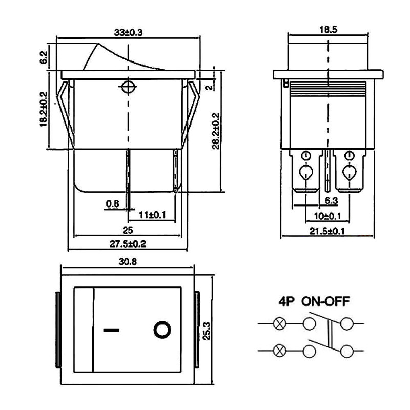 16A 250V Switch Kcd4-201