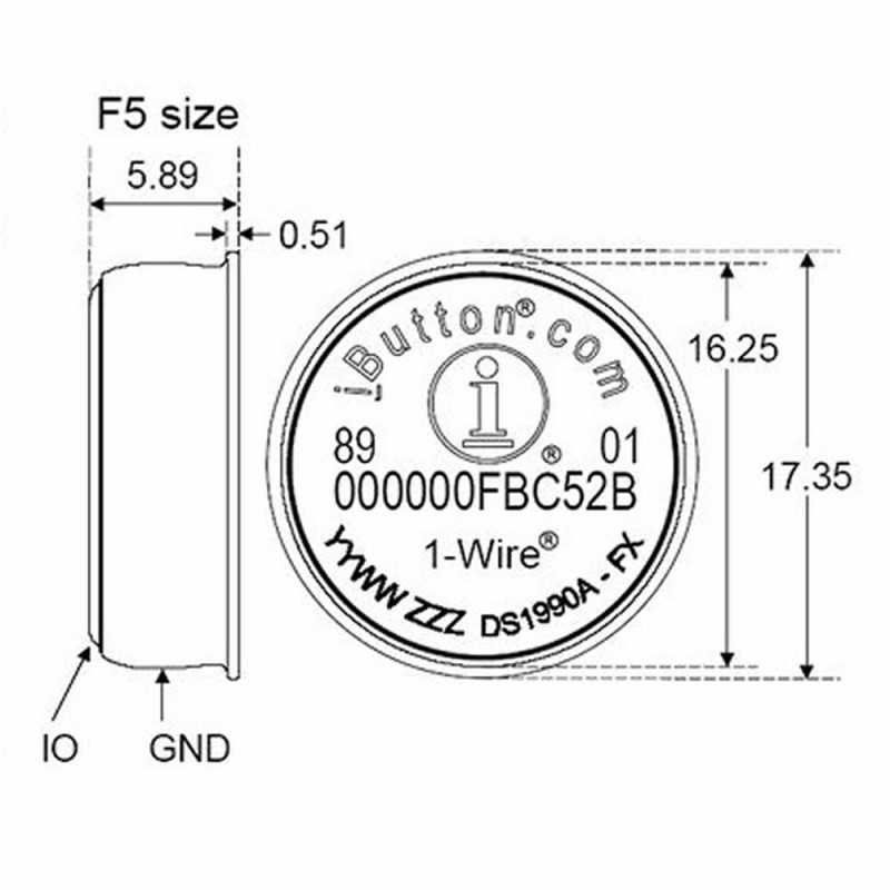 DS1990A iButton Tag