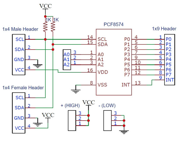PCF8574 IO Expander Module