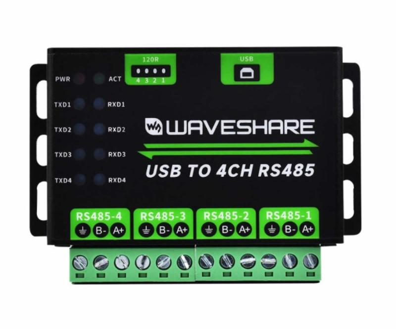 USB to 4 Channel RS485 Converter Waveshare