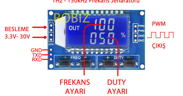〼ページ 1Hz/150kHz Kare Dalga Sinyal Jeneratör Modülü Xy-lpwm