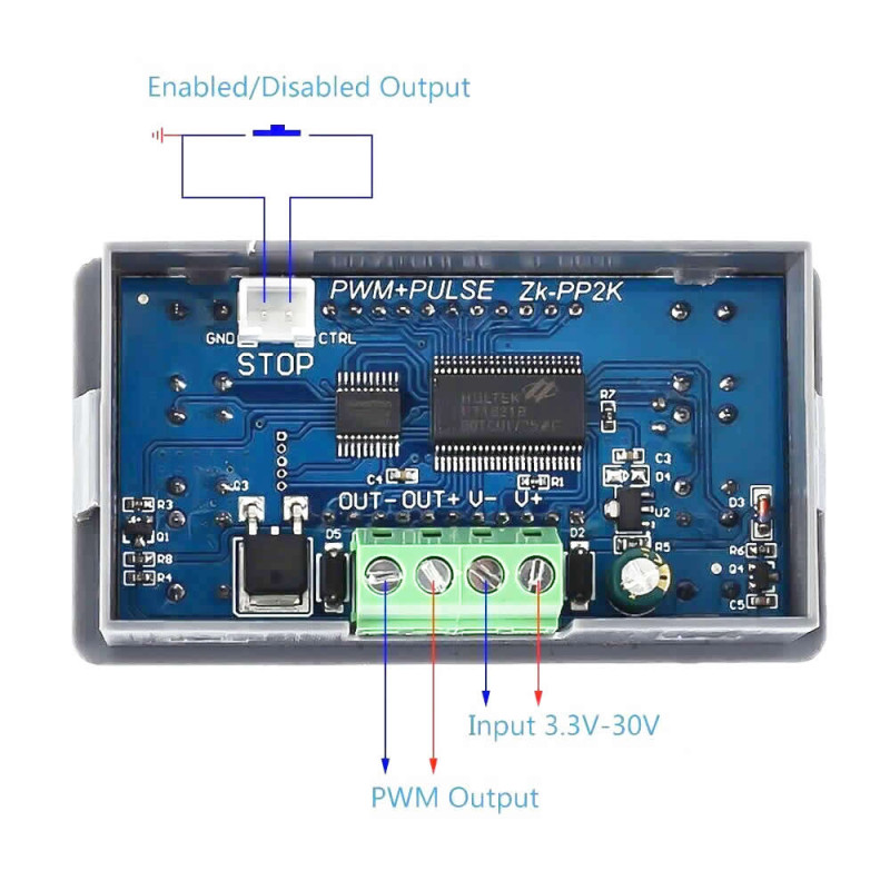 Panel Enclosed ZK-PP2K Square Wave Signal Generator