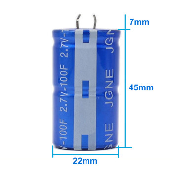2.7V 100F Super Capacitor 22x45mm