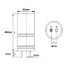 2.7V 100F Super Capacitor 22x45mm