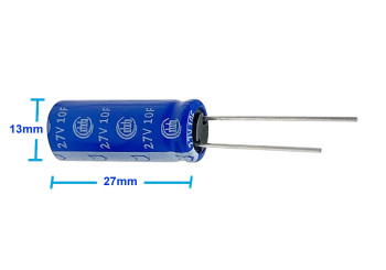 2.7V 10F Super Capacitor 10x25mm