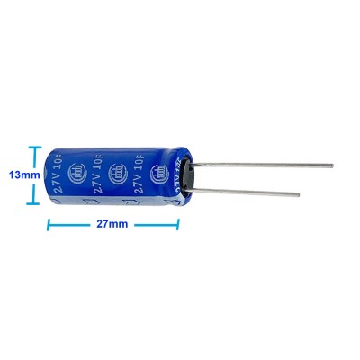 2.7V 10F Süper Kapasitör 10x25mm