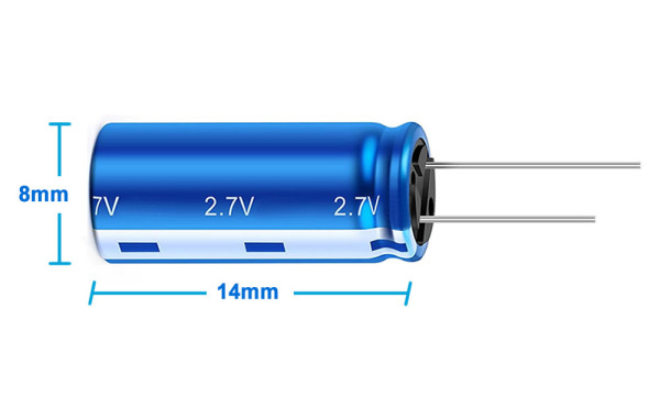 2.7V 1F Super Capacitor 8x14mm