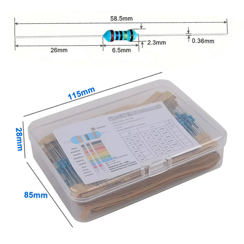 Boxed 600 Piece Resistor Set