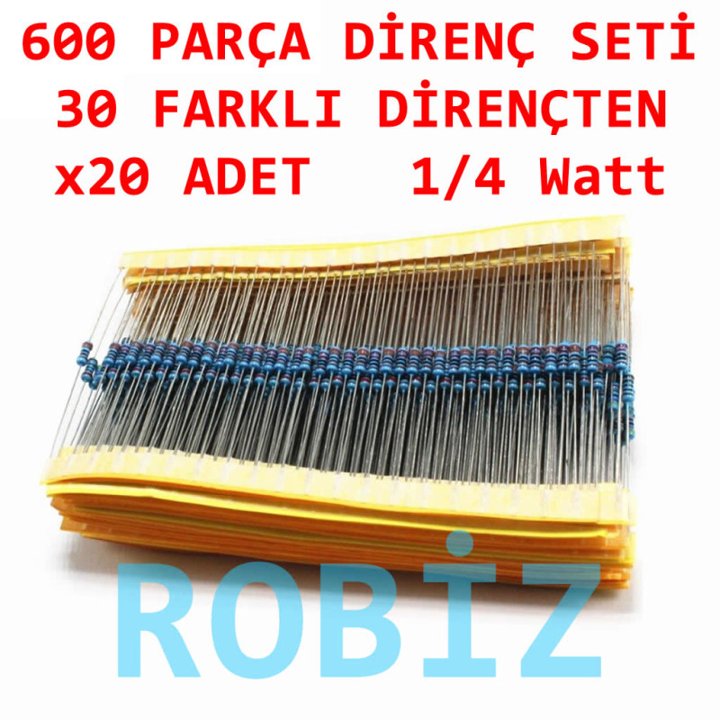 600 Piece Resistor Kit