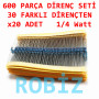 600 Piece Resistor Kit