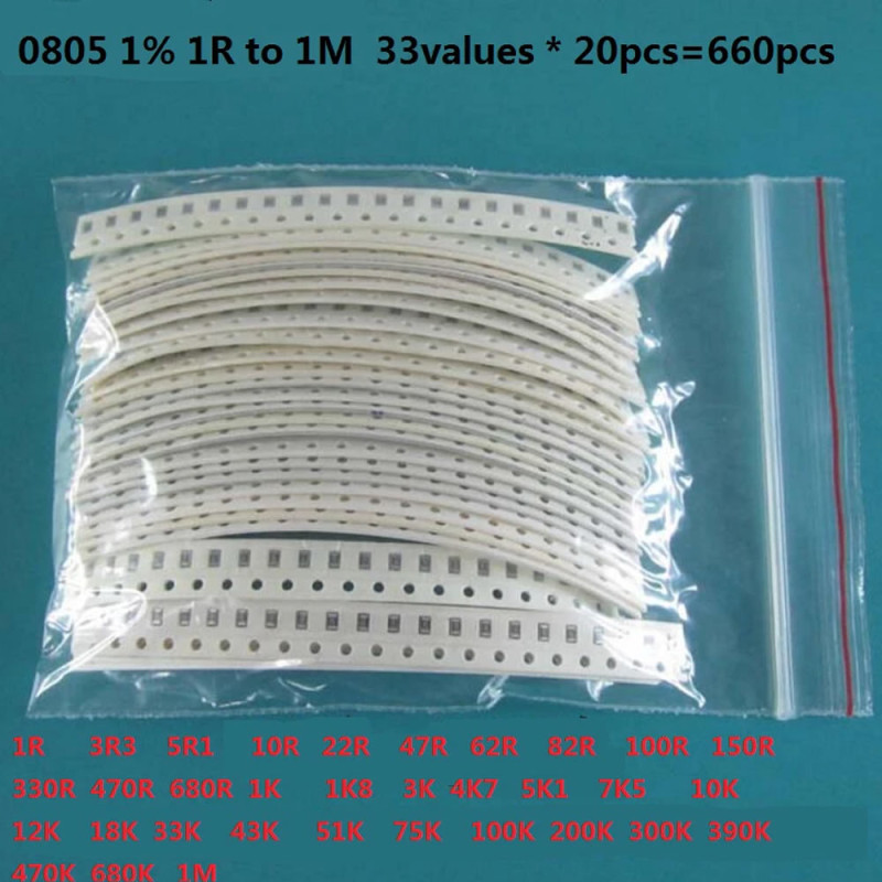 660 Piece 0805 SMD Resistor Kit