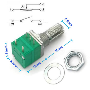 10kohm Potansiyometre B10K 5 Pin