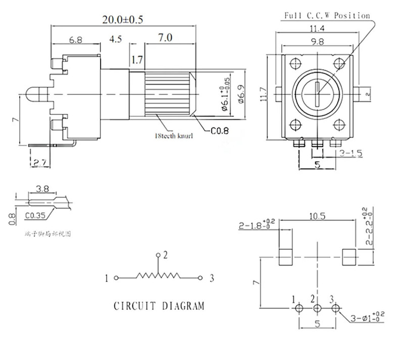 RV09 10kohm Potentiometer