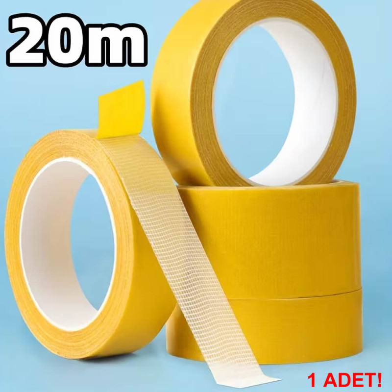 Örgülü Çift Taraflı Bant 20mm 20 Metre