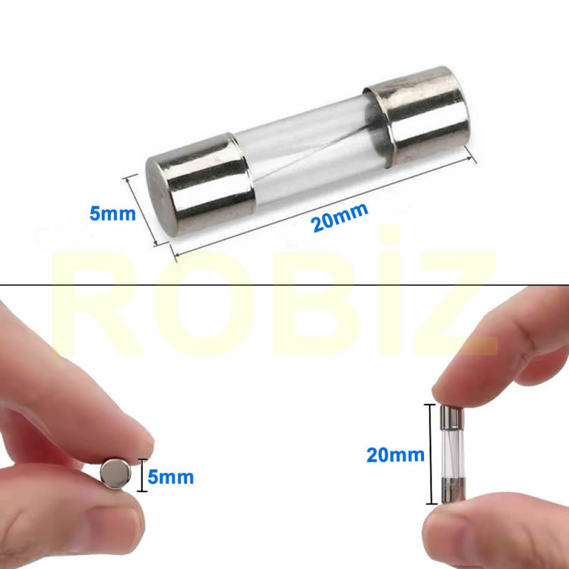 Glass Tube Fuse Set 100 Pcs
