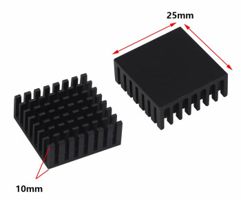 25mmx25mmx10mm Aluminum Heatsink