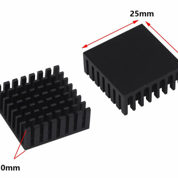 25mmx25mmx10mm Aluminum Heatsink