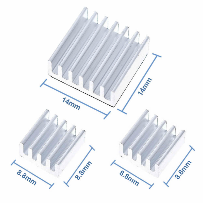 3 Piece Aluminum Heatsink Set