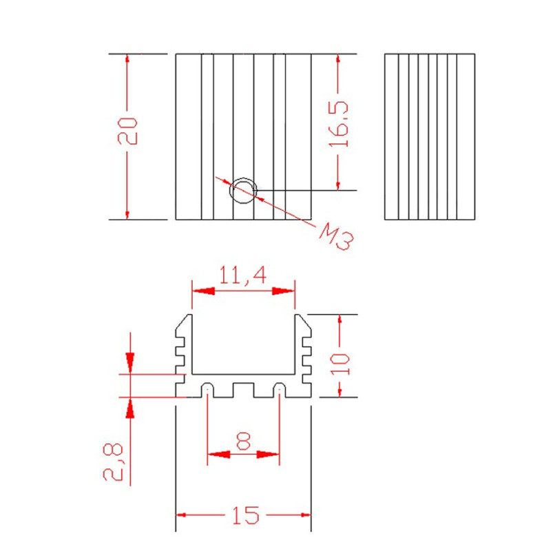 TO220 Aluminum Heatsink