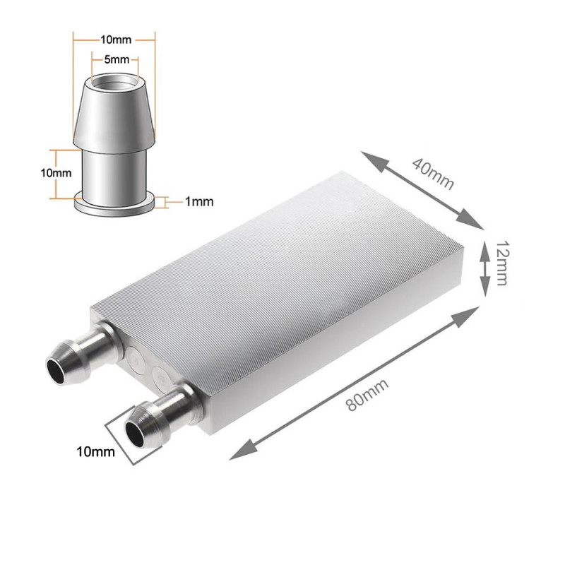 4x8cm Liquid Cooling Aluminum Block