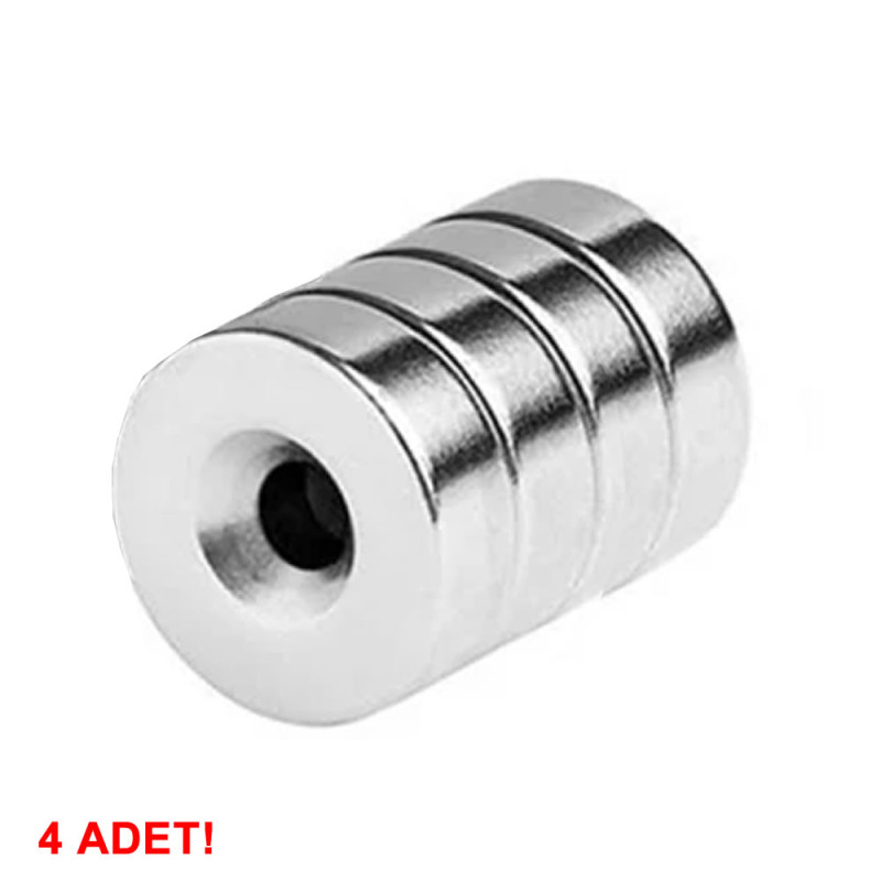 10X3mm - 3mm Countersunk Magnet 4 Pieces