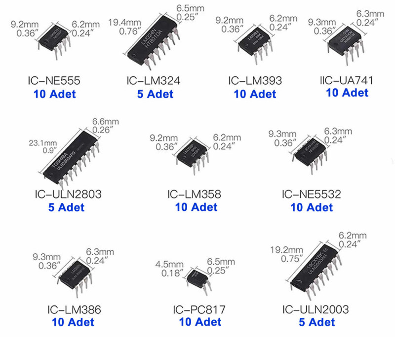 85 Piece 10 Type IC Set