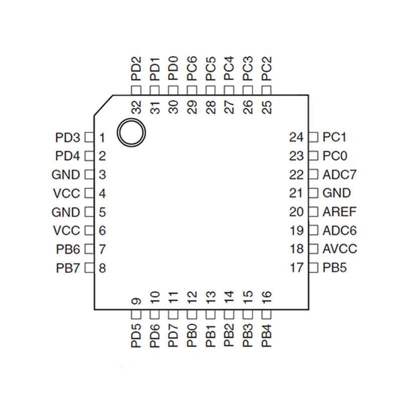 Atmega328pu Tqfp32