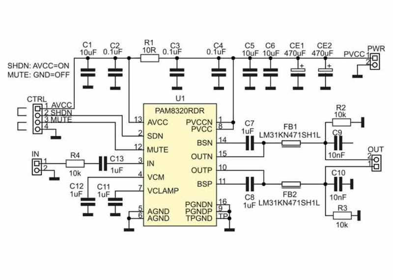 PAM8320 IC SOP16
