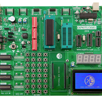 EXM1 + 2X16LCD +GLCD +18F4520