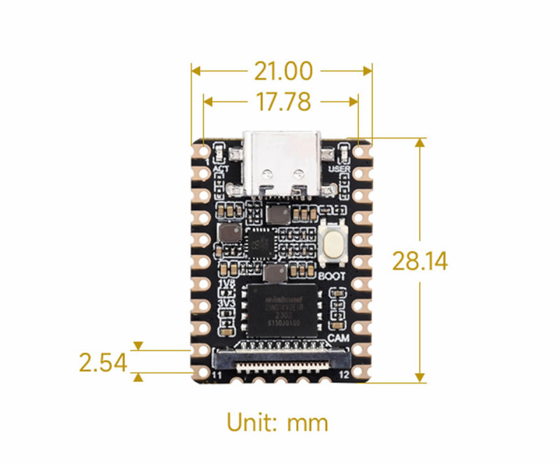 Mini RV1103 Pico Mini B 128MB Flash Soldered